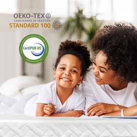 Colvay 3 Inch Gel Memory Foam Mattress Topper Twin Size for Back Pain, Cooling Mattress Pad Bed Topper with Removable and Washable Bamboo Cover, CertiPUR-US & Oeko-Tex Certified – White