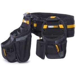 ToughBuilt ClipTech Series – 3-Piece Handyman Tool Belt Set, Modular ClipTech™ System with 2 Rugged Pouches & Heavy-Duty Padded Belt, 1680D Reinforced Construction (TB-CT-111-CP)