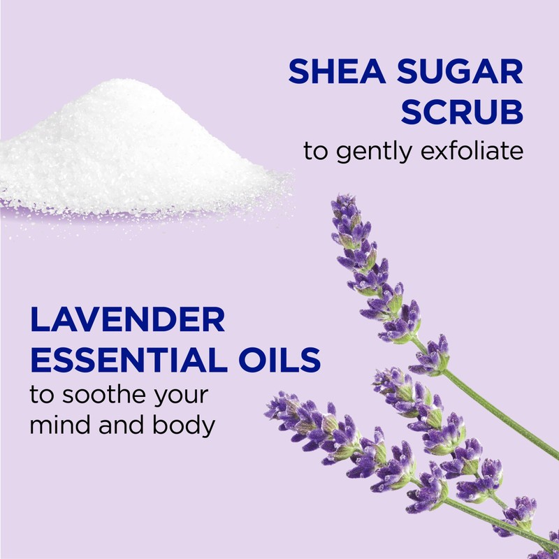 Dr Teal's Shea Sugar Scrub, Lavender Essential Oils, 19 oz