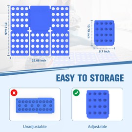 Shirt Folder Mini Folding Board Durable Plastic Shirt Folding Board Easy to Fold Shirts Board Clothes Folding Board Laundry Folder Board Folding Tool for Kids and Adults Blue