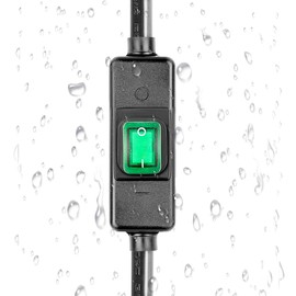 15-Feet Nema 5-15 Extension Cord with Waterproof On-Off Switch, in-Line On/Off Switch Extension Cord, SJTW 14AWG Outdoor On/Off Switch Cord Heavy Duty Inline Switch