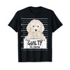 Funny White Poodle Mugshot Guilty Dog T-Shirt for Men Women