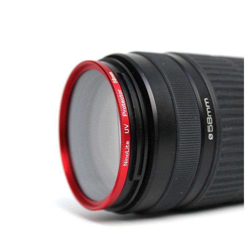 NinoLite Red Border 95mm UV Filter Camera Lens Protection with