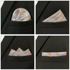 SHLAX&WING 5 Pieces Assorted Mens Silk Pocket Square Handkerchiefs Set