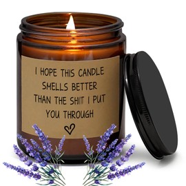 CWEGSJ I Love You Candle Gifts I Hope This Candle Smells Better Than I Put You Through 7oz Scented Jar Candle Gift for Women Men (Lavender)