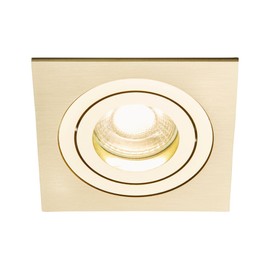 InLight INL-38617-POLBRS Pasto Tilt Downlight, IP20, Satin Brass, Square, Single