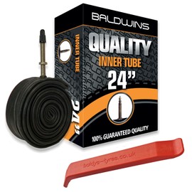 24" Baldwins Cycle/Bike/Wheelchair Inner Tube 24" x 1.0 Presta/French Type Valve & BALDY'S TYRE LEVER