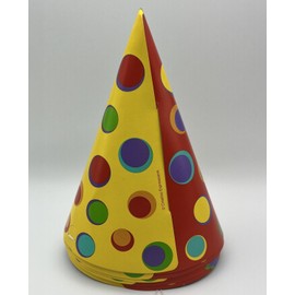 Creative Converting 1st Cupcake Polka Dot Kids Happy Birthday Party Favor Paper Cone Hats