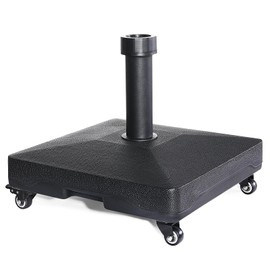 ABCCANOPY Durable 37.5lbs Capacity Fillable Patio Umbrella Base with Wheels (Black)