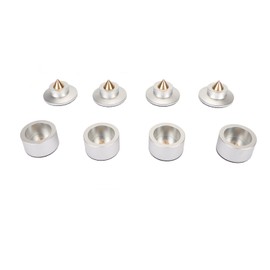 HiFi Speaker Isolation Spikes, Slip Speaker Isolation Feet Metal 4pcs Shock Absorption Professional for CD Player for HiFi Speaker for Recorder (Silver)