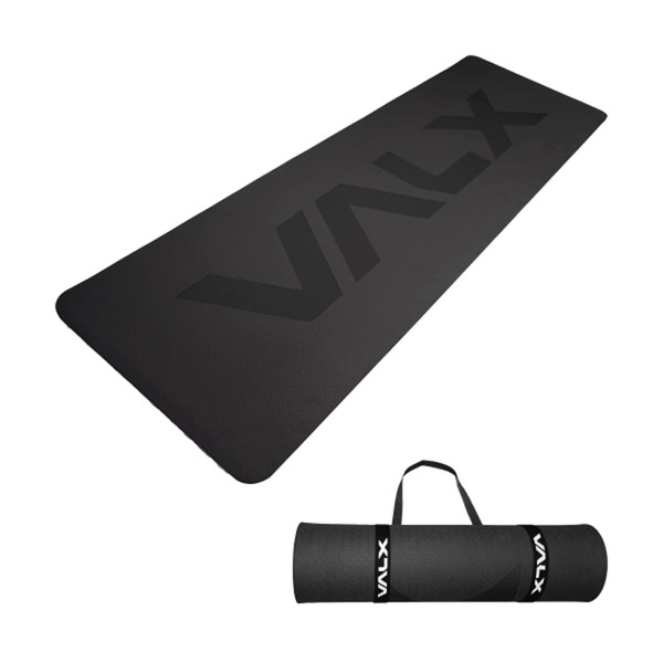 VALX BALX Yoga Mat, Training Mat, 0.4 inch (1 cm) Thick, Strap, TPE Material, Durable, Anti-Slip, Large Size, Exercise Mat, Soundproofing, Lightweight