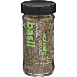 Spicely Organic Basil 0.50 Ounce Jar Certified Gluten Free
