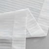 Demetex White Striped Net Curtains for Windows 2 Panels Voile