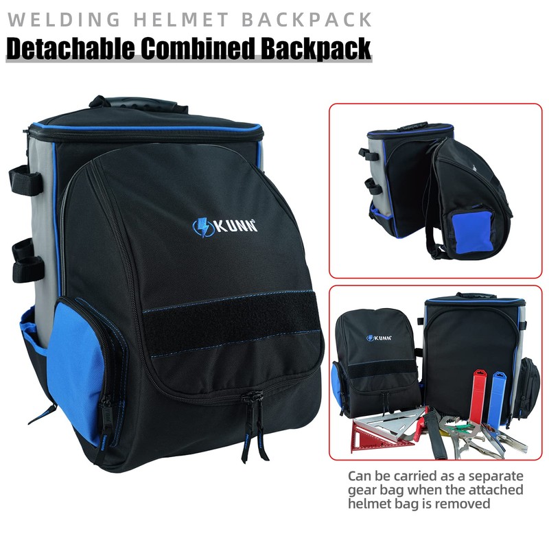 KUNN Welding-Backpack Multifunction Helmet-Bag - Ultimate Equipment Bag with Cotton