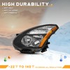 WEELMOTO headlight for 2008-2013 Nissan Rogue /2014-2015 Select,Black Housing Amber