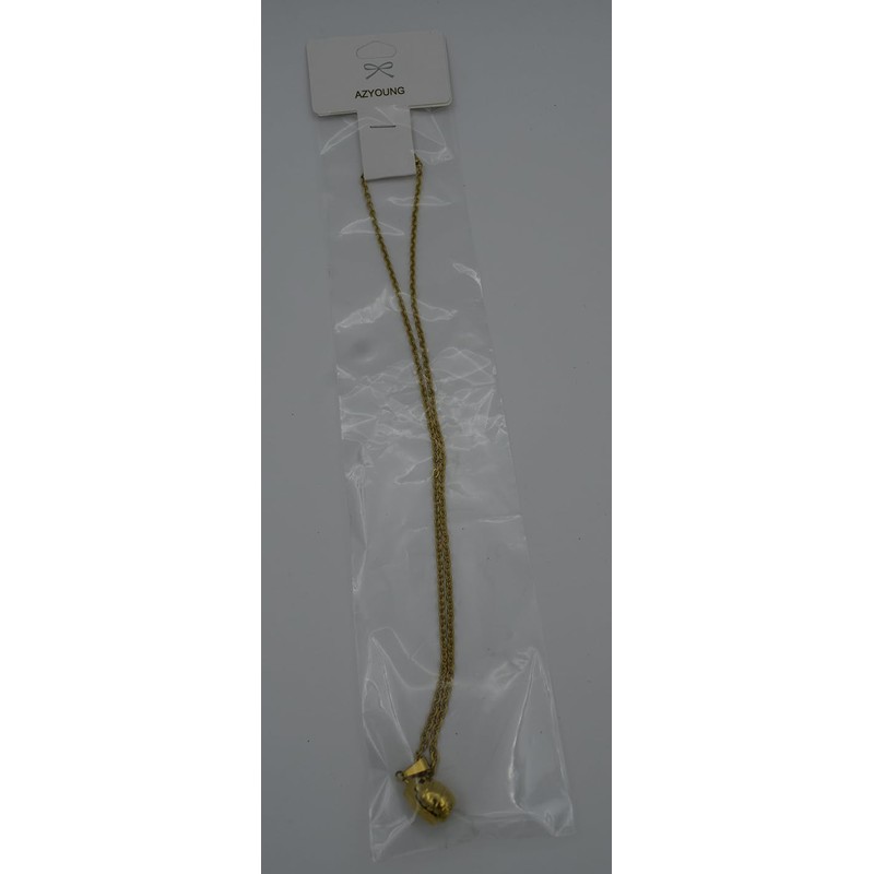 AZYOUNG Gold Silver Black Grenade Necklace (Gold)