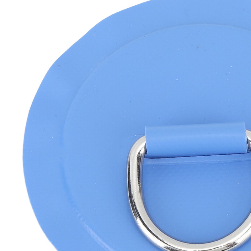 4PCS D Ring Patch PVC Round Shape Strong Stainless Steel