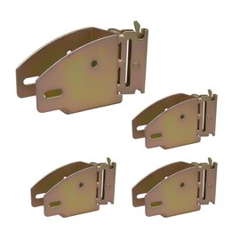 Mytee Products (4 Pack) E-Track Wood Beam Socket Shelf Brackets w/ Rotating Hinge - E Track Bracket for 2x4 & 2x6 Wood Beams Fitting in Truck, Enclosed Trailer - E-Track Accessories & Rail System