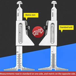 Welding Gauge Inch Gage, Stainless Steel Welder Inspection Gauge,Measure Precision Tools, Hi Lo Welding Gauge for Weld