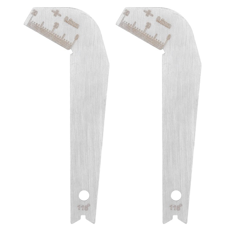 2 Pieces Drill Gauge, 118 Degree Angle Drill Sharpening Tools,