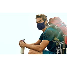 Optimally Organic Face Mask, Lightweight Cotton Face Covering with Soft Ear Loops - Hand Made in the USA - Highly Fashionable Design - Unisex - Green Camoflauge Pattern