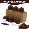 CJQRL 6 Pack Refillable Capsules Compatible with NES-presso Reusable Coffee
