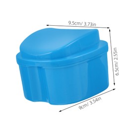 Beavorty 3 Sets Denture Soaking Kit with Ventilated Storage Case and Advanced Cleaning Brush Leakproof Compact Travel Box for Freshness Debris Removal and Oral Care Maintenance