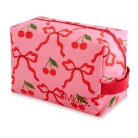 SMUG Wash Bag | Waterproof Travel Toiletry Bags for Travelling, Gym, Shower, Shaving, Toiletries, Cosmetics & Makeup Bag | Large Washbag for Men & Women | Spacious & Easy to Clean | Red Cherries