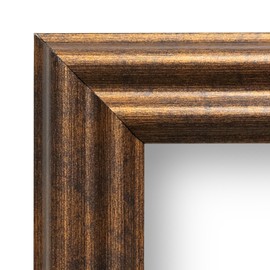 US Art Vintage Rustic Bronze 14x19 Picture Frame .75" Inch Wide - Farmhouse Wall Decor Handmade Solid Wood Frames with Preinstalled Hangers and UV Blocking Plexiglass 19x14 Frame