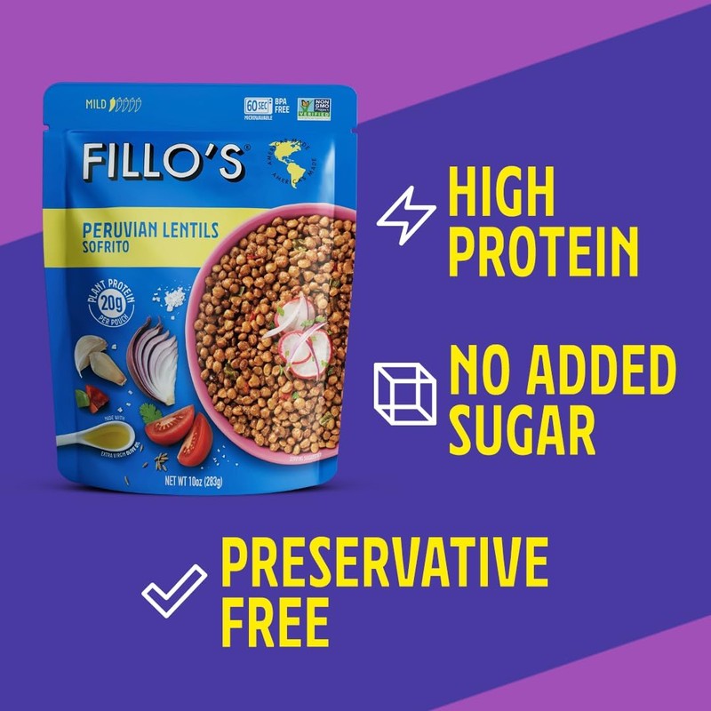 FILLOS Peruvian Lentils Beans & Sofrito, 10 OZ