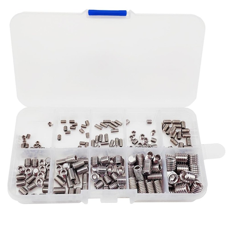 CuiCanfla Allen Head Socket Set Screw, 200 Pcs M3/M4/M5/M6/M8 304