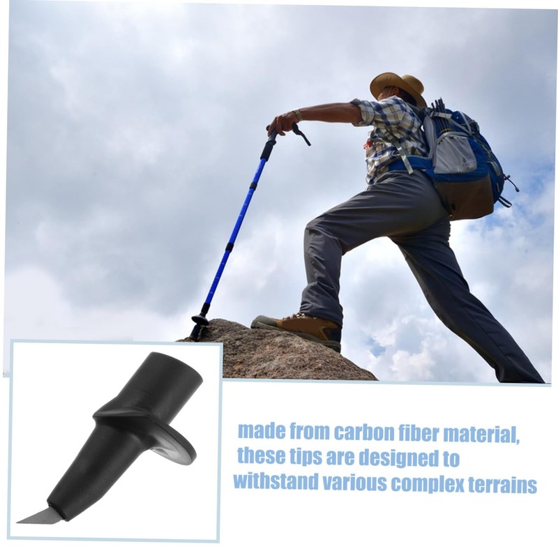 VICASKY Carbon Fiber Trekking Pole Tip Metal Hiking Feet for