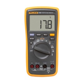 Fluke Fluke 17B+ Digital Multimeter, for Electrical Applications, Measures AC/DC Voltage 100V, Current Measurements to 10A, Resistance, Continuity, Diode, Capacitance, Frequency, and Temperature Testing