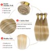 MLMYBAYEA Blonde Bundles Human Hair P27/613 Straight Bundles 10 12