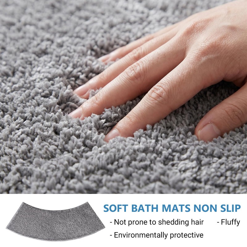 Ruiunchu Bath Mat, Non Slip Shower Mat Curved Shower Bath