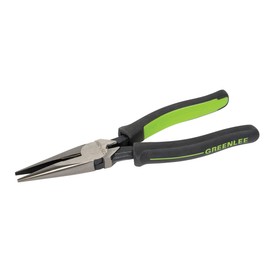 Greenlee 0351-08M Long Nose Pliers/Side Cutting, Molded Grip, 8"