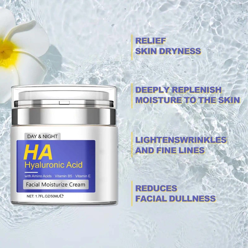 Crema Hidratante Facial De Ácido Hialurónico D Con -aminoaci