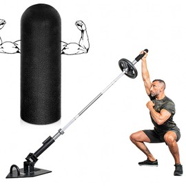 NANZU Landmine Attachment for Barbell, Turn Any Surface into a Barbell Landmine Exercise-Press, Row, Spin, Rotation, Split Squats, Lumberjacks and More, Fits 2'' Olympic Bars,Barbell Bomb Black