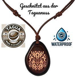 Amarumi Taguan nut necklace, Wood, 0