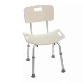 Cardinal Health™ Adjustable Shower Chair with Back, Aluminum, 14.3-20.3IN, 250LB, Case of 4