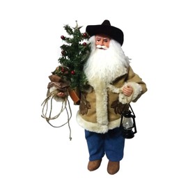 Santa's Workshop 6795 Cowboy Santa Figurine, 18", Multicolored
