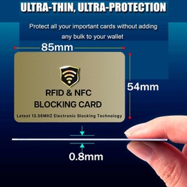 SaiTech IT RFID Cards One Card Protects Entire Wallet Purse For Men & Women, Contactless Bank Debit Credit Card Protector ID ATM Guard Card – Golden (1 Pcs Golden)