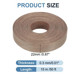 PATIKIL Black Walnut Edge Banding, 7/8 Inch x 50 ft Wood Veneer Tape Pre-glued Flexible Plywood Edge Banding with Hot Melt Adhesive for Furniture Restoration