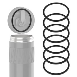 Linkidea Wasserflaschendichtung, Ersatz kompatibel mit Contigo Byron Snapseal Reisebecher, 473 ml, 567 ml, Silikon-O-Ring, auslaufsichere Gummidichtung mit Pinzette für Flaschendeckel, Schwarz, 6