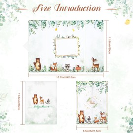 WERNNSAI Baby Guest Book - Cute Guest Book with Hard Cover for Baby Signatures Photo Scrapbook for Baby Reception Baby Party Guest Book Baby Shower Book Guest Book Baby Shower