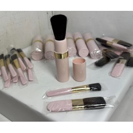 Mary Kay vtg lot New Old Stock Mary Kay Pink & Gold Retractable Brush & smalls x3