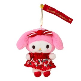 Sanrio 839001 My Melody Mascot Holder (50th Anniversary of Strawberry Newspaper) Polyester, Nylon, Steel, For Ages 6 and Up Toy, Strap