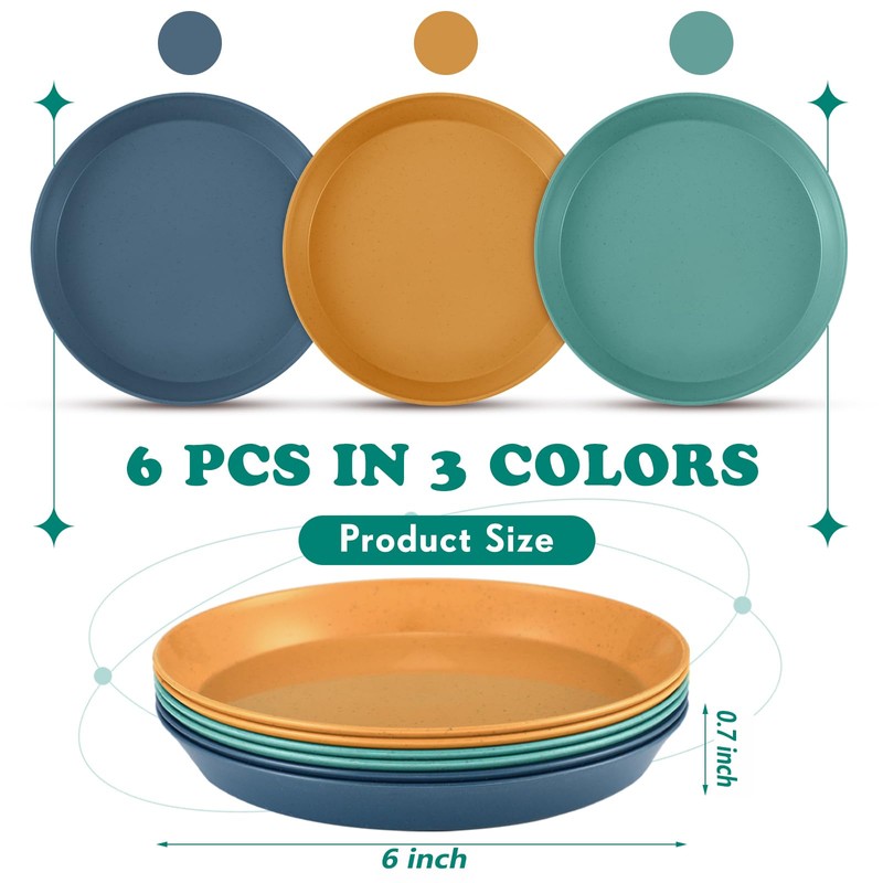 Gerrii 6 Pieces Shallow Cat Food Dish, Whisker Friendly, Lightweight,