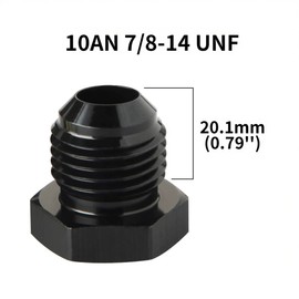 CNRAQR 10AN Male Flare Blanking Plug Fitting Adapter Hex Aluminum 4PCS Black