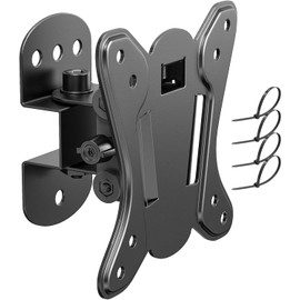 PUTORSEN 13-30 32 inch TV Wall Bracket(32 inch Only fits VESA 100x100mm), Tilt Swivel Wall TV bracket for LCD LED Screens & Monitors, TV Monitor Wall Mount, VESA 75x75/100x100mm, Max Load 55lbs, Black